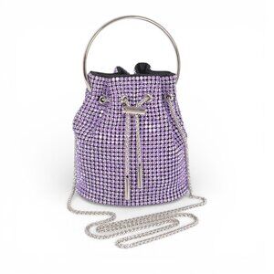 BNWT Brand New Rhinestone Top Handle Convertile Party Formal Clutch Bag